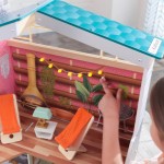 Casuta de papusi din lemn Marlow Dollhouse EZ Kraft Assembly cu lumini sunete si pat rabatabil Kidkraft